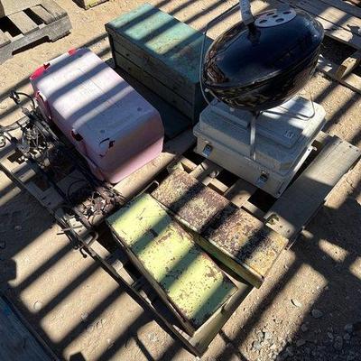 Sale Photo Thumbnail #357: #2480 • 3 Small Tool Boxes, Small Charcoal Bbq, Weekend Power Washer
