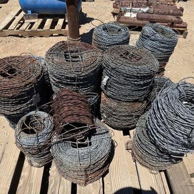 Sale Photo Thumbnail #275: #2252 • Pallet of Barbed Wire

