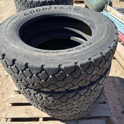Sale Photo Thumbnail #253: #2214 • 4 Goodyear G164 RTD Tires
