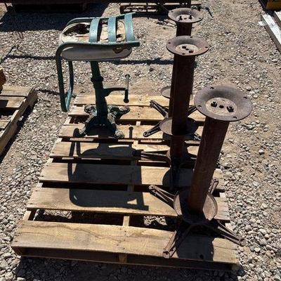 Sale Photo Thumbnail #104: #1118 • Metal Chair and 3 Chair Bases
