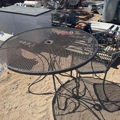 Sale Photo Thumbnail #473: #3174 • Metal Patio Table and Chair
