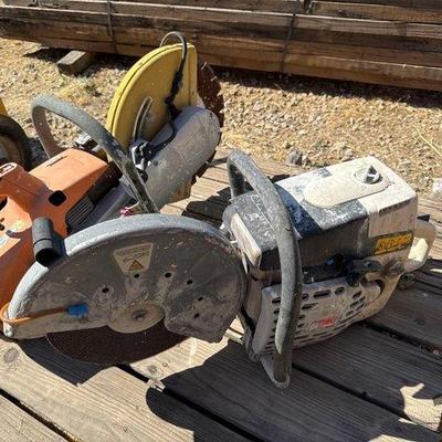 Sale Photo Thumbnail #378: #2522 • 2 Handheld Concrete Saws
