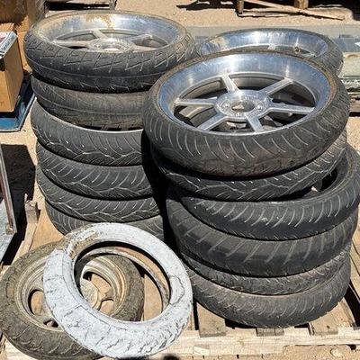 Sale Photo Thumbnail #310: #2324 • (17) 120/60-17 and (2) 120/70-12 Tires
