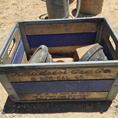 Sale Photo Thumbnail #153: #1648 • Knudsen Cry Co Milk Crate with Headlights and Guage
