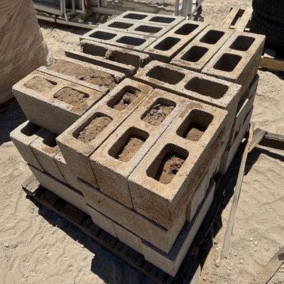 Sale Photo Thumbnail #287: #2276 • Pallet of Concrete Blocks
