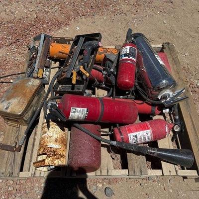 Sale Photo Thumbnail #437: #3102 • Fire Extinguishers, Tools, Tanks & Drill Bits
