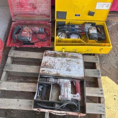 Sale Photo Thumbnail #191: #2064 • 3 Power Tools with Cases
