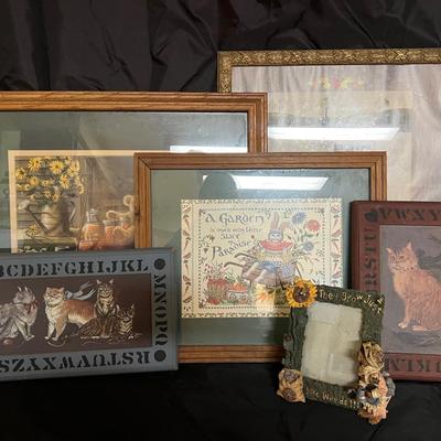Lot 303: Lot of Framed Animal & Country-Themed Wall Art – Rustic & Whimsical Decor
