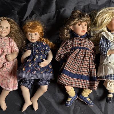 Lot 401: Lot of 7 Vintage Porcelain Dolls – Mixed Styles & Sizes – Great for Crafting or Display