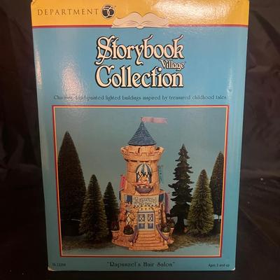 Lot 336: Department 56 Storybook Village – Rapunzel’s Hair Salon (Unopened)