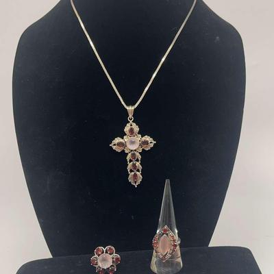 Nicky Butler Garnet And Rose Quartz