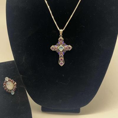 Nicky Butler Garnet, Moonstone, & Amethyst 