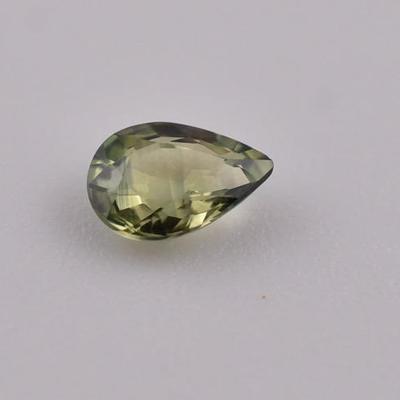 0.7 Carat Natural Unheated Pear Green Sapphire