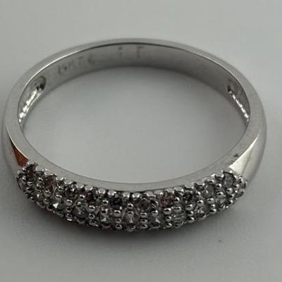 14k White Gold Natural Diamond Band Ring