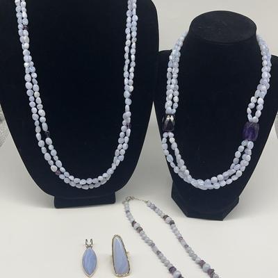 DTR Blue Lace Agate And Amethyst 