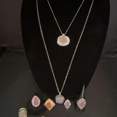 Pink And Purple Druzy Quartz