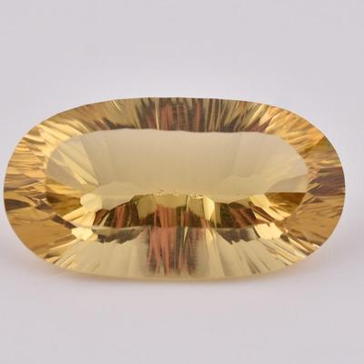 40.8 Carat Natural Unheated Elongated Oval Citrine