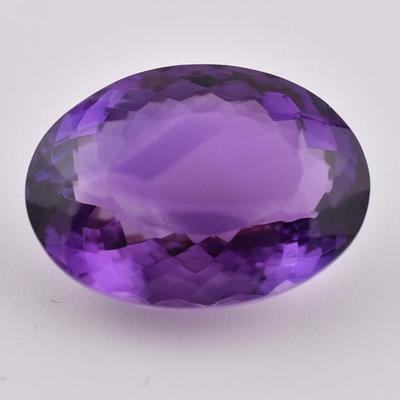 37.1 Carat Natural Unheated Oval Amethsyt 