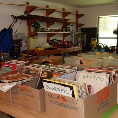 Records: 45s, 33s, 78s and an Edison 100 year old thick record

