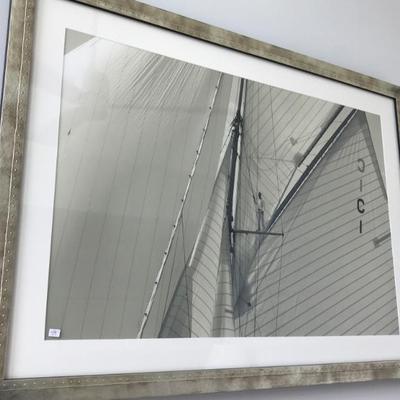 Sale Photo Thumbnail #112: Been of Cowes framed silver gelatin photograph, Big Yachts Sail Number US $300
