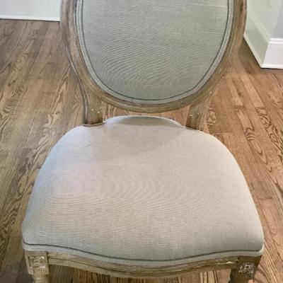 set  of 4 Country French linen dining chairs $595