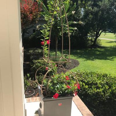 trellis with planted planter $250 per pair