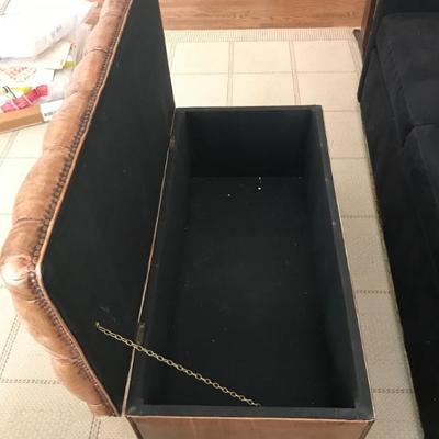 leather tufted bench and trunk $350
42 X 20 X 16"
