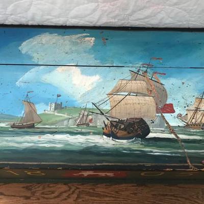 antique painted nautical chest $250
37 X 18 X 16"
