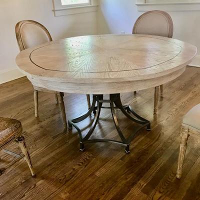 Jupe 60" round table with metal base $1,199
extends to 72"