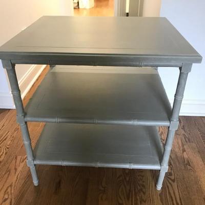 27" square 3 tiered table $389