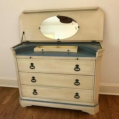 Grange Furniture of France custom made chest of drawers/desk $465
45 X 20 X 35"