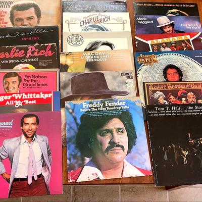 Collection of Country Music Vinyl Records 