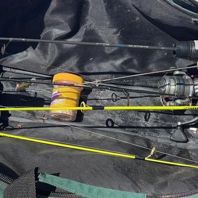 Ice Fishing Poles + Bag