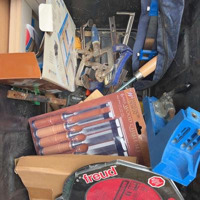 Mystery Lot of Wood Working Tools - Kreg, Freud, Chisels, & More!