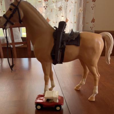 Vintage Marx Horse & Metal Tonka Car
