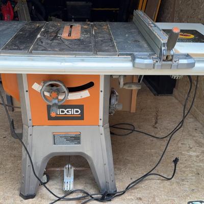 Ridgid Table Saw & Custom Outfeed Table + Router
