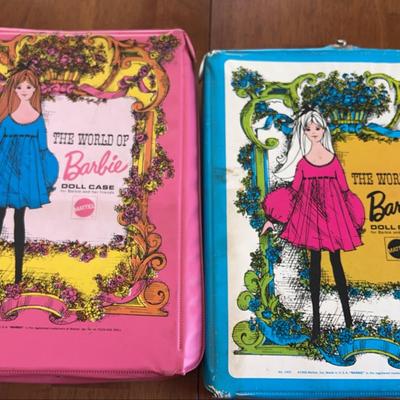 Pair of Vintage Barbie Cases + Contents