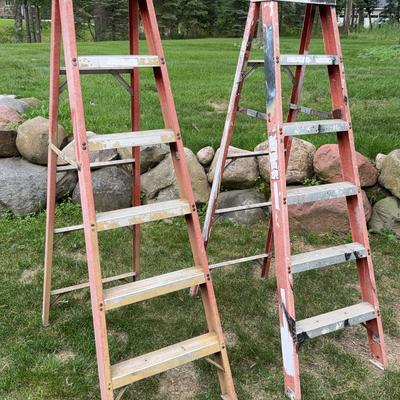 Pair of 6’ Fiberglass Step Ladders 