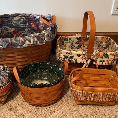 Six Longaberger Baskets 
