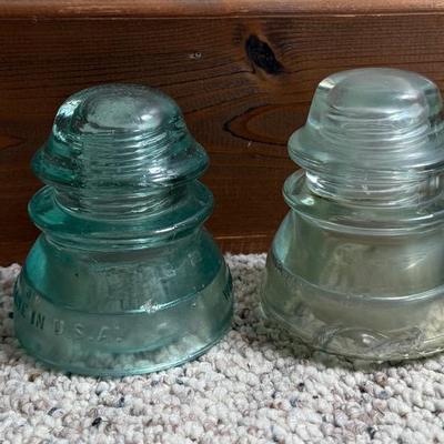 Four Glass Insulators 