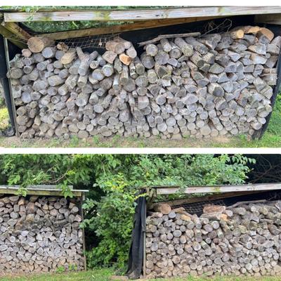 Three Stacks Of Firewood