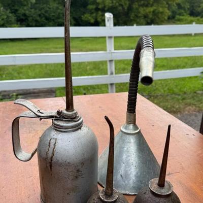 Vintage Metal Oil Cans