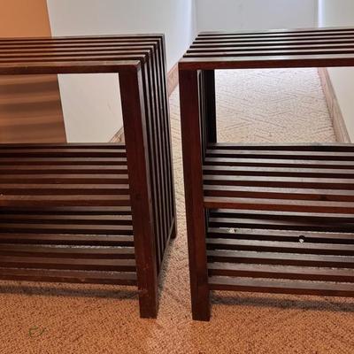Two Wood Side Tables