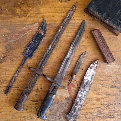 Handmade Knives At Various Forging Points