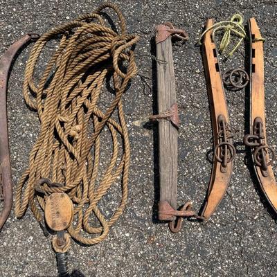 Antique Pulley & Horse Equipment