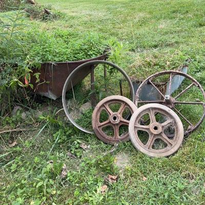 Rustic Plant Pots And Wheels