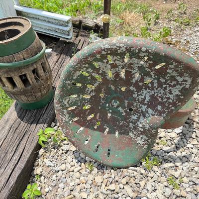 Antique Metal Tractor Seat & More