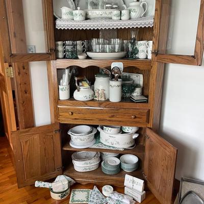 Corning Ware Ivy Set - Dishes, Towels, Glasses, Silverware, Crockpot, Bakeware, Napkins…