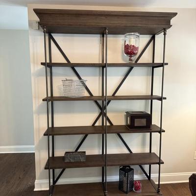 Restoration Hardware Parisian Cornice Double Shelving Unit
58” W x 15” D x 97” H