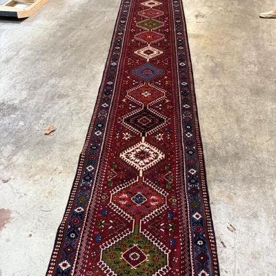 Authentic India Wool Runner with pad 19'3" long
